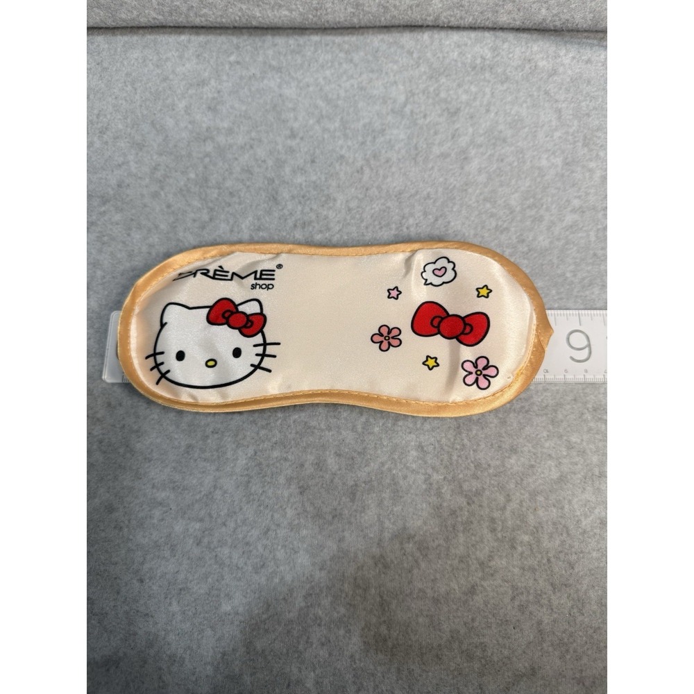 Hello Kitty Creme Shop Satin Sleep Eye Mask Sanrio 2023 Pink Travel Spa Cream - Picture 8 of 9